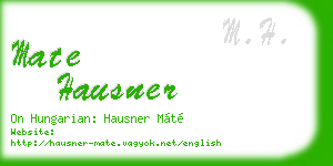 mate hausner business card